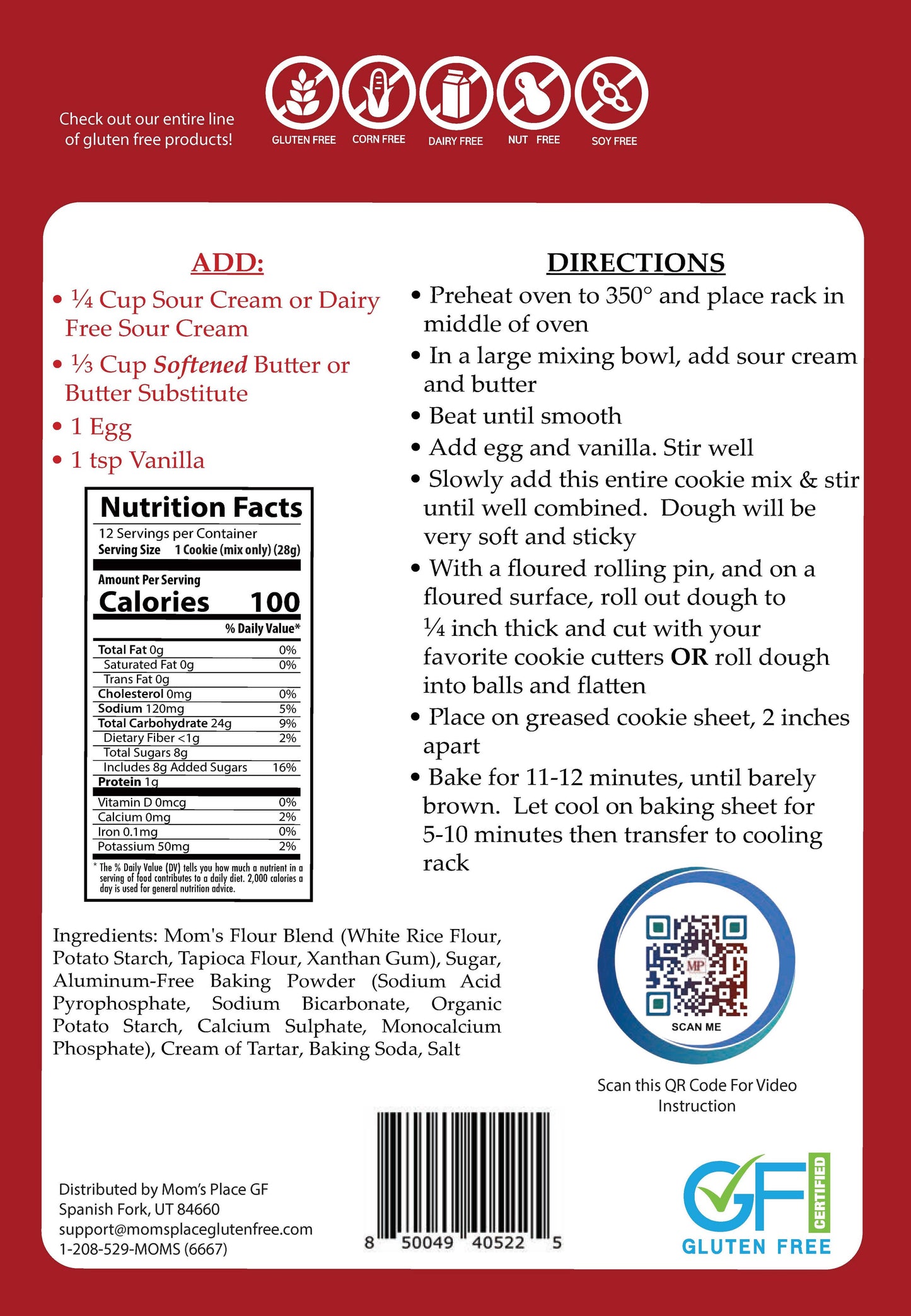 Gluten-Free Sugar Cookie Mix 700