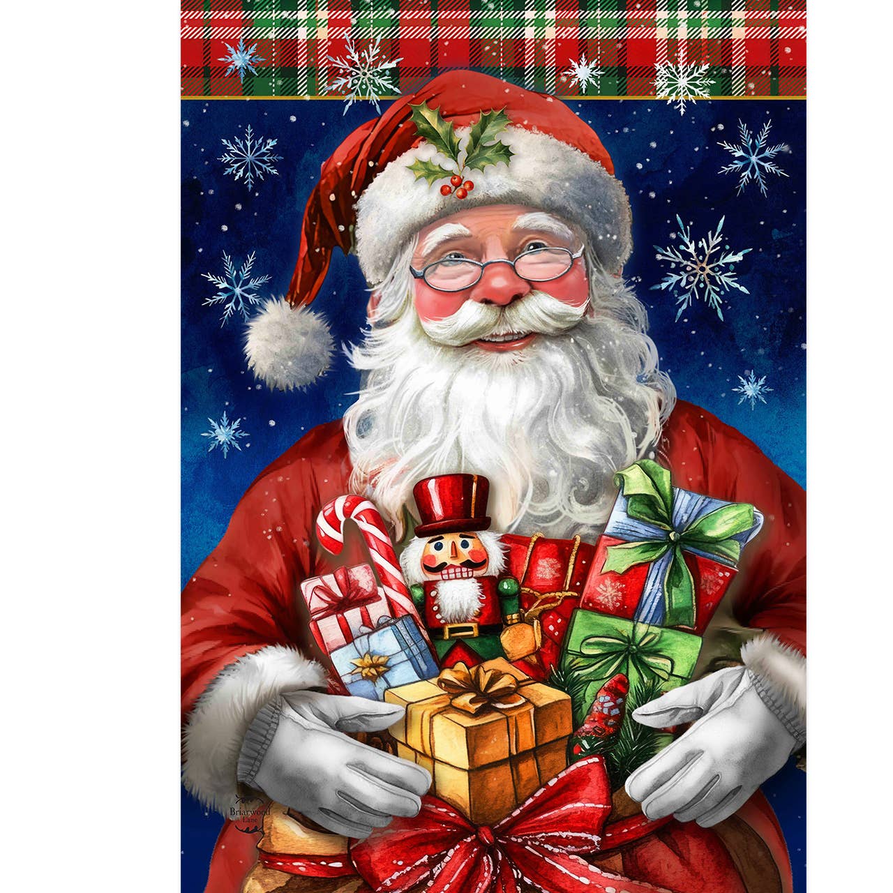Holly Jolly Santa Garden Flag