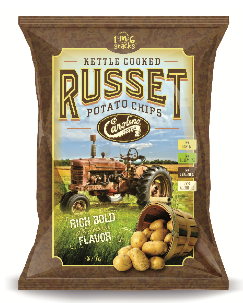 Russet Carolina Kettle Chips 2 oz Case (20)