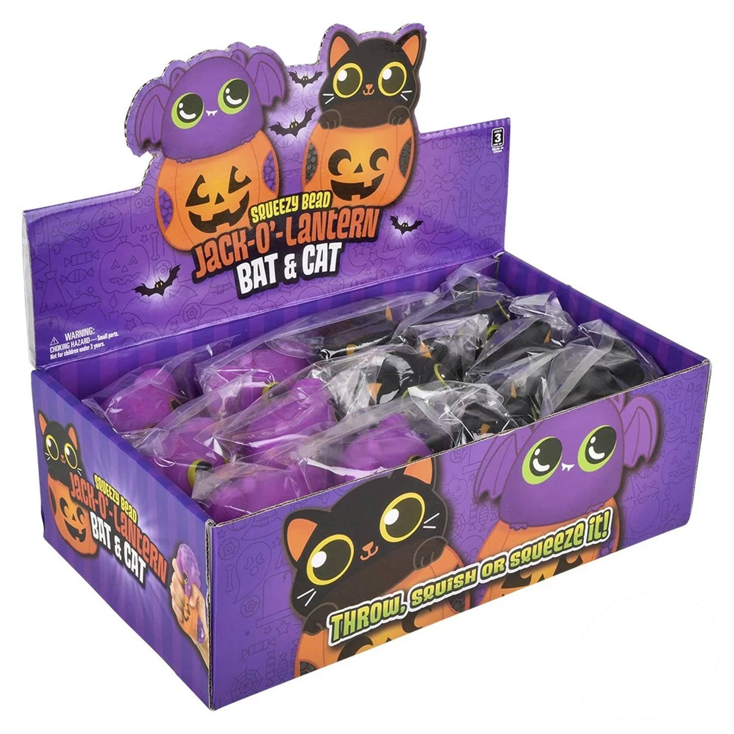 Squeezy Fidget Bead Jack O Lantern Kids Toy