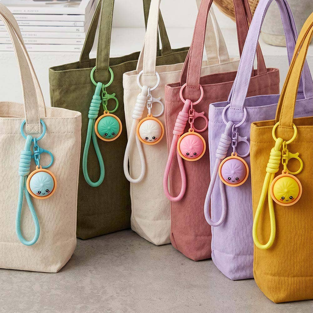 Bao Bun Dumpling Stress Relief Fidget Clicker Bag Charm Keychains 735