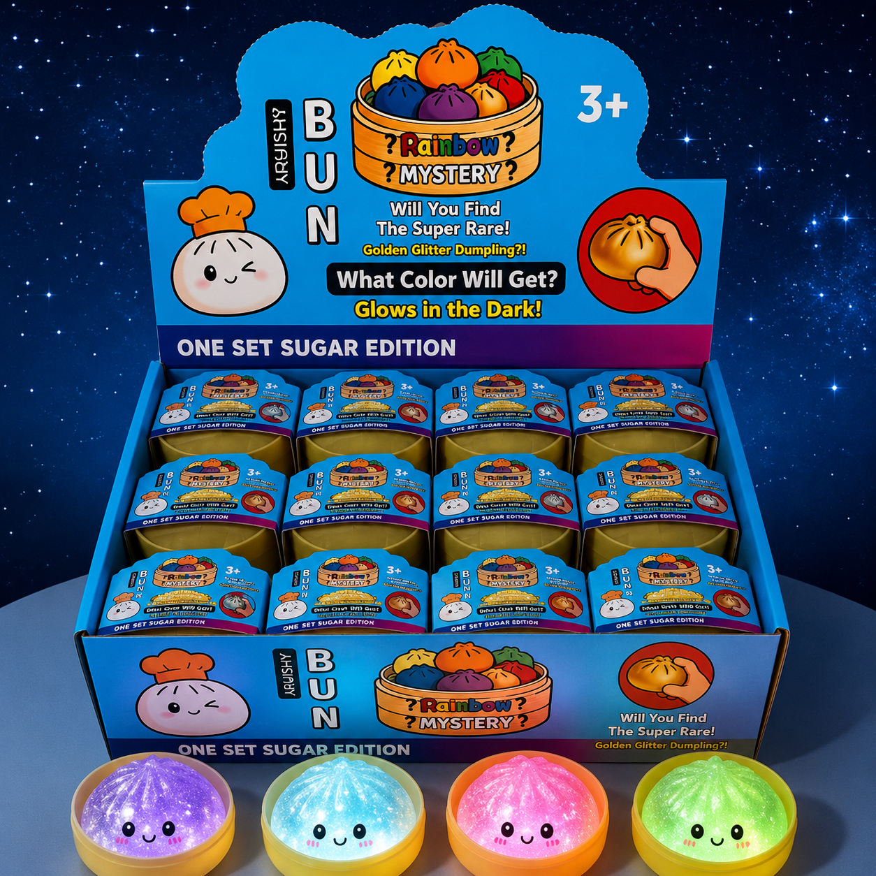 2.5" Glow-in-the-Dark Dumpling Squishy 735