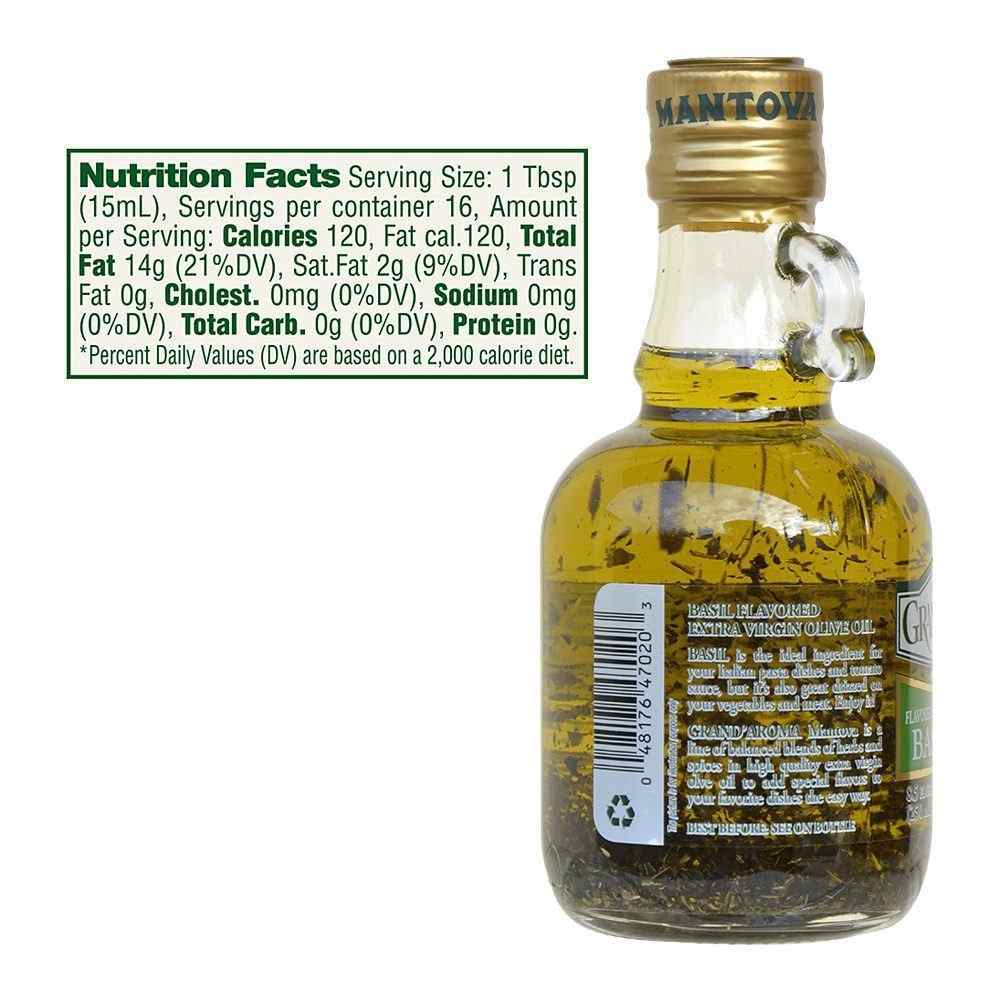 Mantova Grand'Aroma Basil Extra Virgin Olive Oil, 8.5 oz.