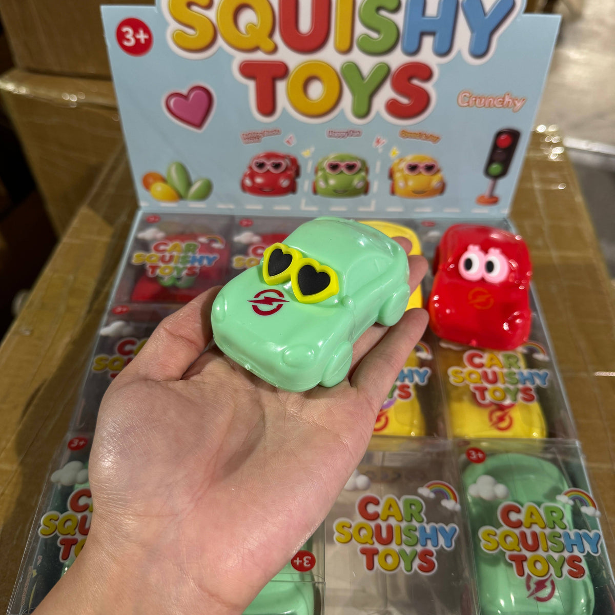Crunchy Multicolor Expression Toy Car Squishy