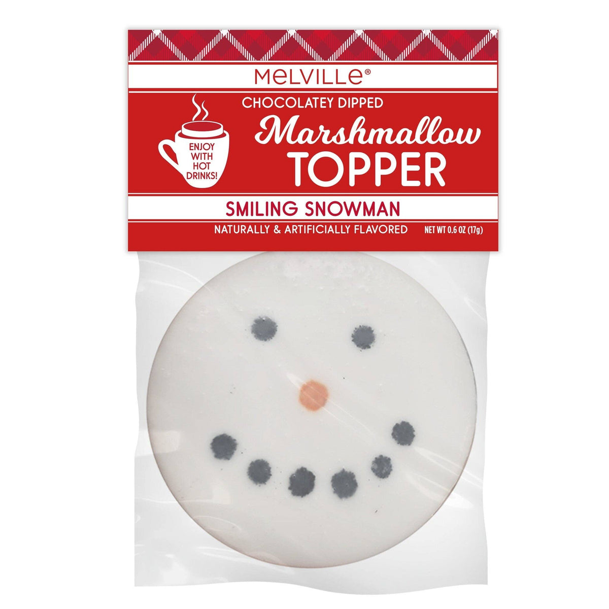 Smiling Snowman Marshmallow Toppers