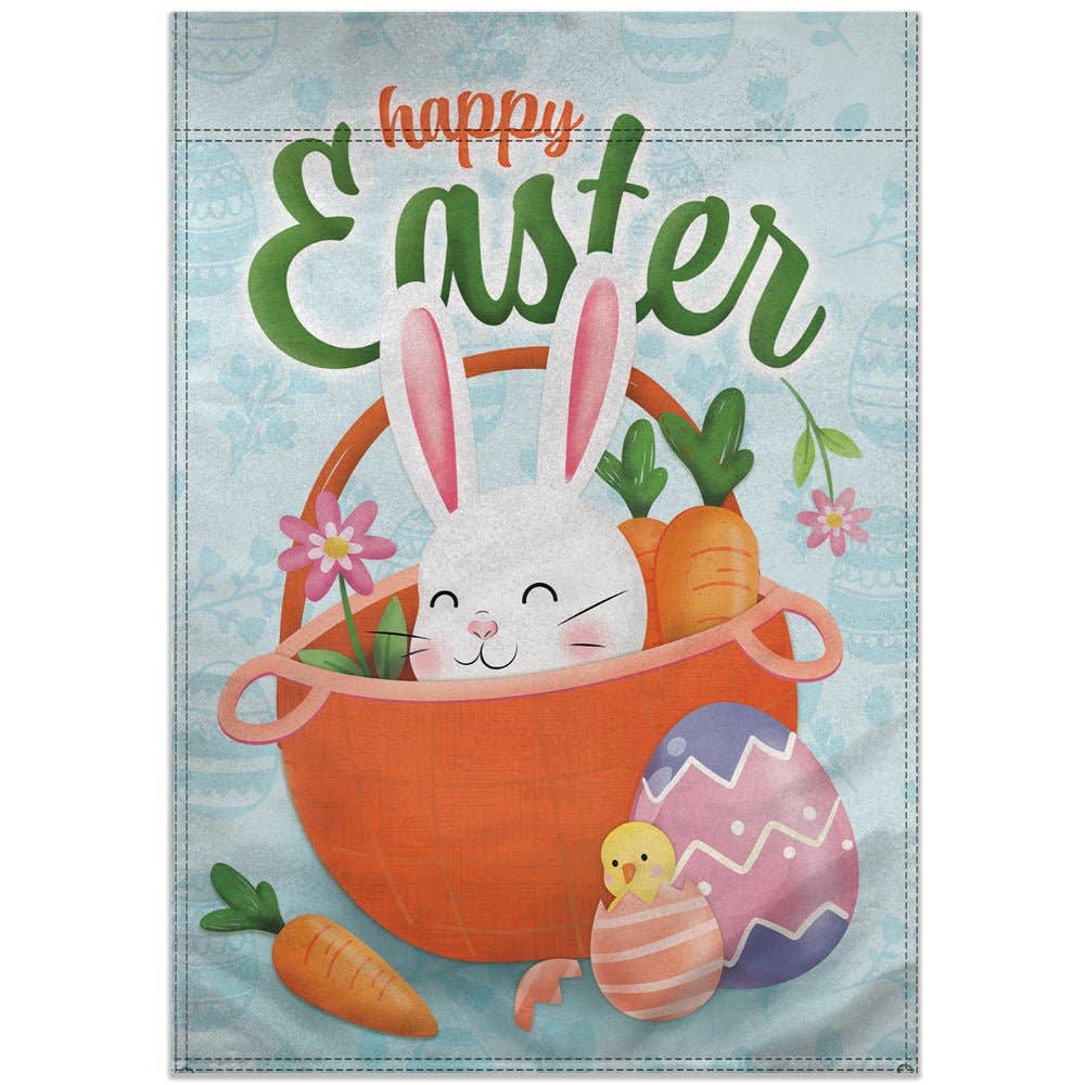 H&G Studios Happy Easter (Bunny) 12x18in Garden Flag