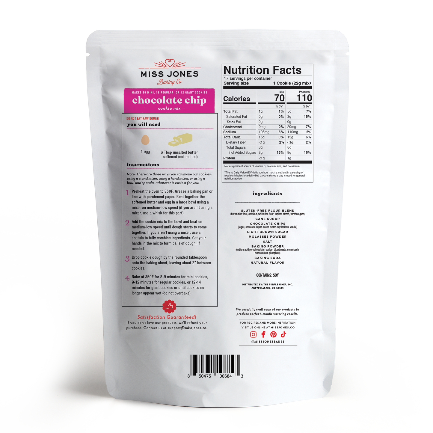 Gluten Free Chocolate Chip Cookie Mix