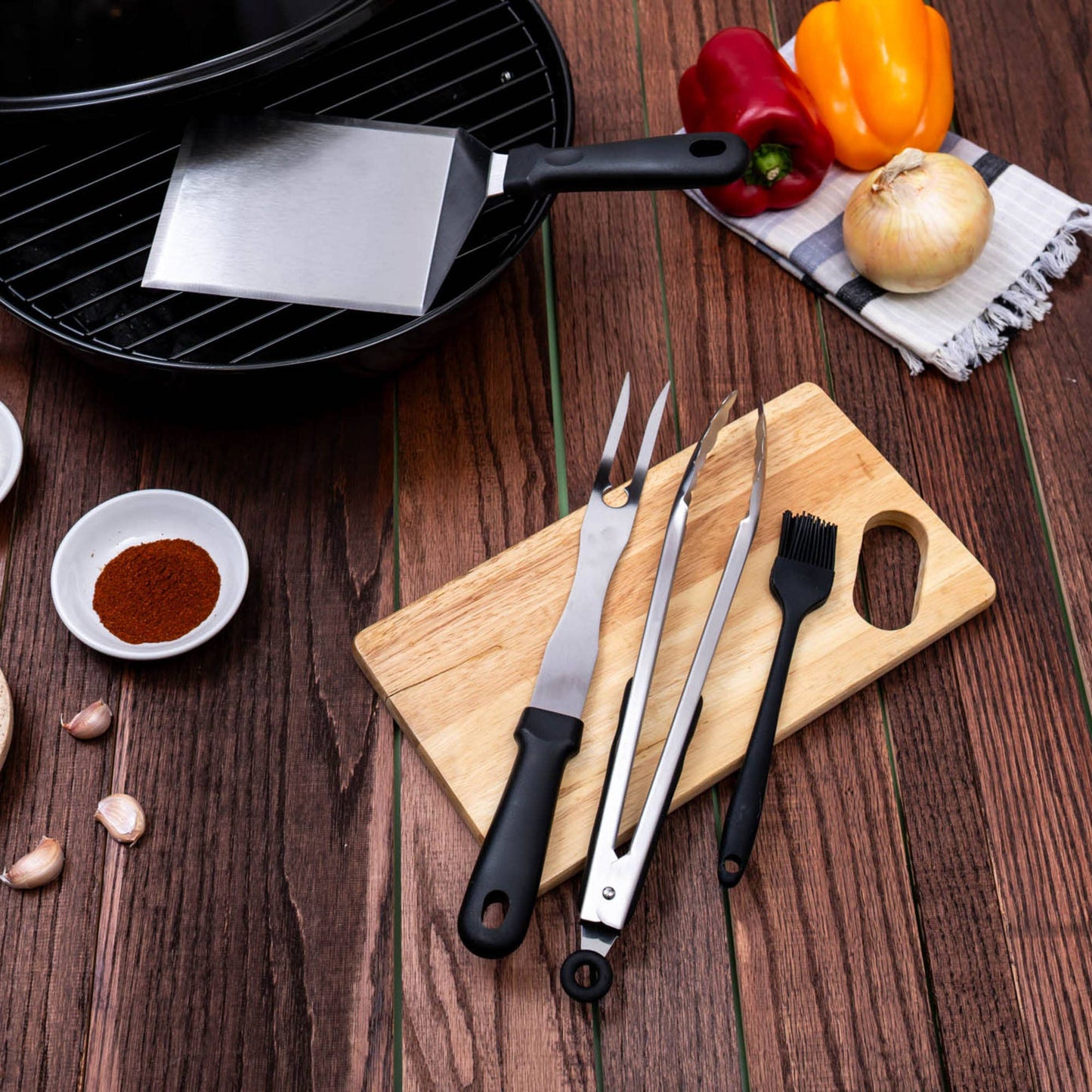 Scorched 4-Piece BBQ Tool Set | Men's Grill Tools Gift Set 700
