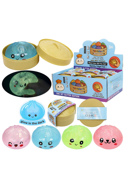 Neon Pastel Glow In Dark Jiggly Jelly Slime Dumpling Squishy 735