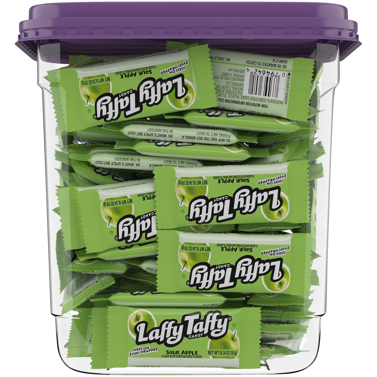 Laffy Taffy Sour Apple Mini Bars, 145ct Tub