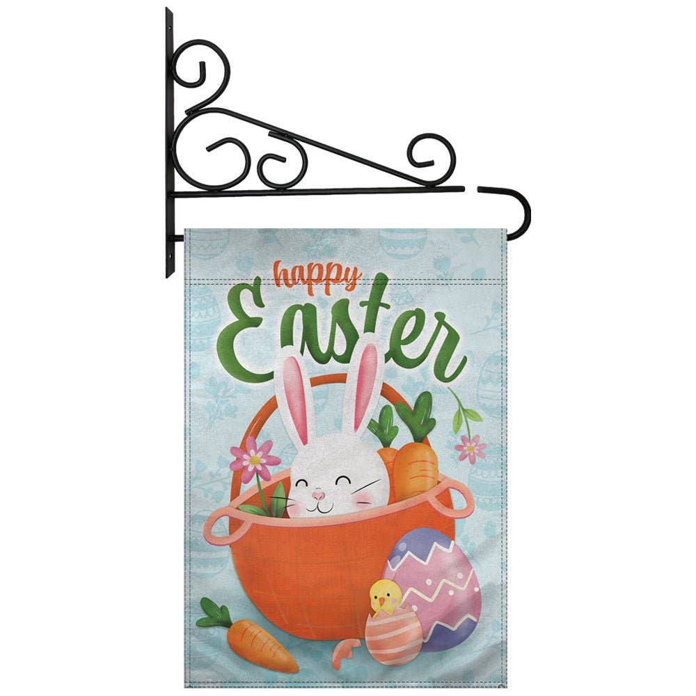 H&G Studios Happy Easter (Bunny) 12x18in Garden Flag