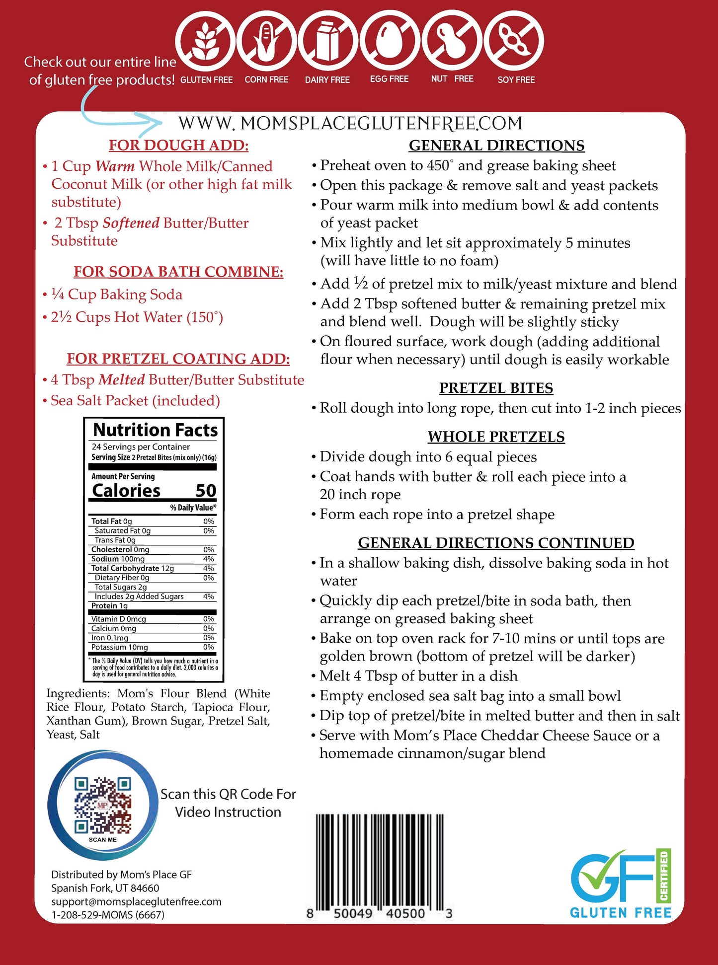Gluten-Free Soft Pretzels with Sea Salt Mix 700