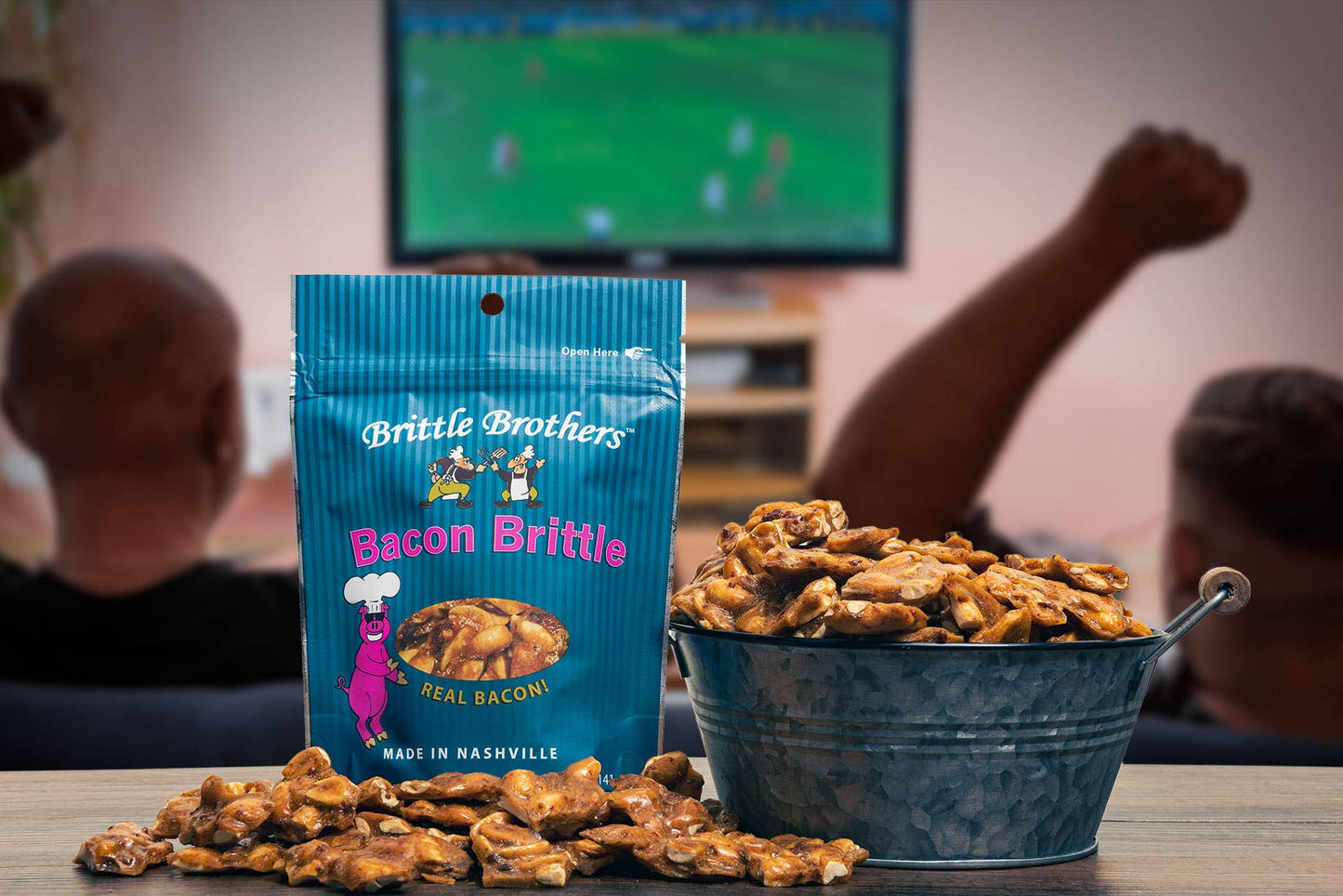 Brittle Brothers Bacon Peanut Brittle - 5 oz. Bag
