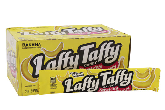 Laffy Taffy Candy 1.5oz Bars, Banana, 24ct